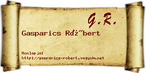 Gasparics Róbert névjegykártya